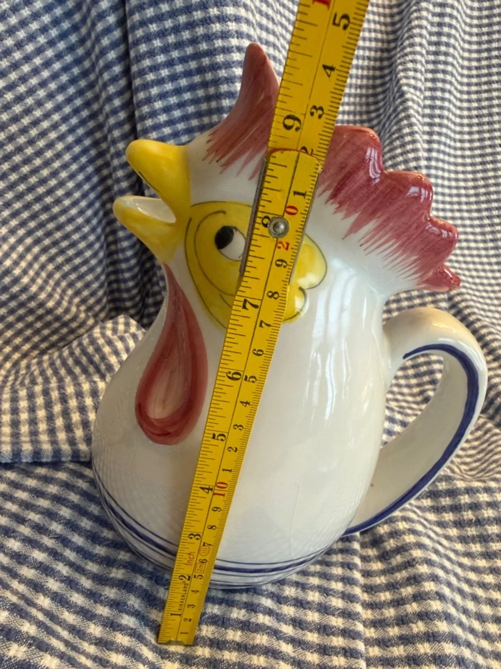 Fortebraccio Ceramiche, Italian Rooster Pitcher, Vintage Decor, Tuscan-inspired - Picture 7 of 11